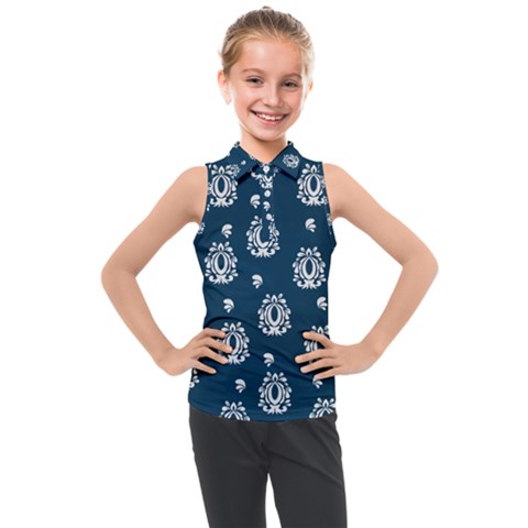 Pattern Baroque Art Drawing Kids  Sleeveless Polo Tee by Ndabl3x