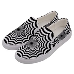 Spider Web Hypnotic Men s Canvas Slip Ons by Amaryn4rt