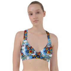 Seamless Repeating Tiling Tileable Sweetheart Sports Bra by Amaryn4rt