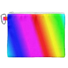 Multi Color Rainbow Background Canvas Cosmetic Bag (xxl) by Amaryn4rt