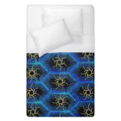 Blue Bee Hive Pattern- Duvet Cover (single Size) by Amaryn4rt