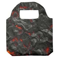 Volcanic Lava Background Effect Premium Foldable Grocery Recycle Bag by Simbadda