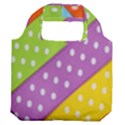 Colorful Easter Ribbon Background Premium Foldable Grocery Recycle Bag View2