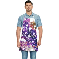 Paint Texture Purple Watercolor Kitchen Apron by Simbadda