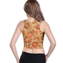 Oranges Background Texture Pattern Racer Back Crop Top View2