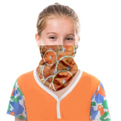 Oranges Background Texture Pattern Face Covering Bandana (kids) by Simbadda