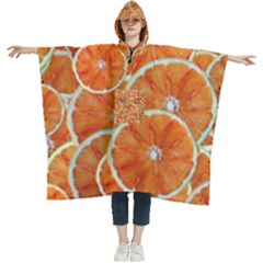 Oranges Background Texture Pattern Women s Hooded Rain Ponchos by Simbadda