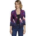 Clouds Fantasy Space Landscape Colorful Planet Women s Casual 3/4 Sleeve Spring Jacket View1