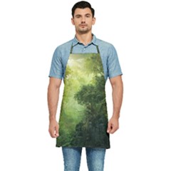 Green Beautiful Jungle Kitchen Apron by Ravend