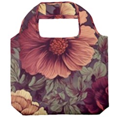 Flowers Pattern Foldable Grocery Recycle Bag by Simbadda