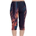 Abstract Landscape Landmark Town City Cityscape Velvet Capri Leggings  View2