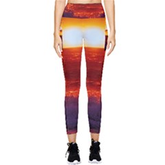 Sea Beach Sunset Sunrise Twilight Pocket Leggings  by Vaneshop