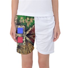 Acrylic Painting  Women s Basketball Shorts by Rbudhiya