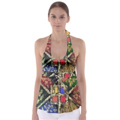 Acrylic Abstract Art Design  Babydoll Tankini Top by Rbudhiya