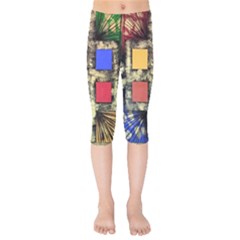 Acrylic Abstract Art Design  Kids  Capri Leggings  by Rbudhiya