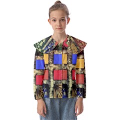 Acrylic Abstract Art Design  Kids  Peter Pan Collar Blouse by Rbudhiya