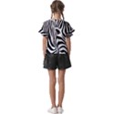 Animal Cute Pattern Art Zebra Kids  Cut Out Flutter Sleeves View2