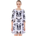 Dog-french-bulldog-seamless-pattern-face-head Smock Dress View1