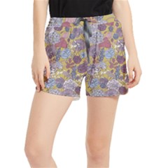 Floral-seamless-pattern-with-flowers-vintage-background-colorful-illustration Women s Runner Shorts by uniart180623