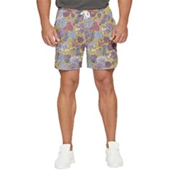 Floral-seamless-pattern-with-flowers-vintage-background-colorful-illustration Men s Runner Shorts by uniart180623