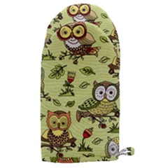 Seamless-pattern-with-flowers-owls Microwave Oven Glove by uniart180623