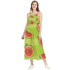 Seamless-background-with-watermelon-slices Boho Sleeveless Summer Dress by uniart180623