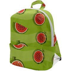 Seamless-background-with-watermelon-slices Zip Up Backpack by uniart180623