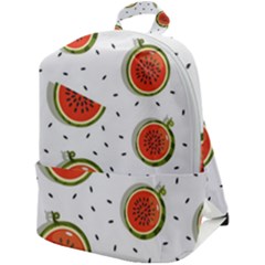 Seamless-background-pattern-with-watermelon-slices Zip Up Backpack by uniart180623