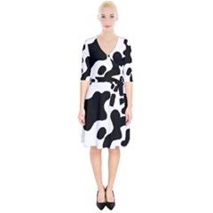 Cow Pattern Wrap Up Cocktail Dress by uniart180623