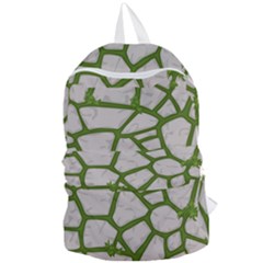 Cartoon-gray-stone-seamless-background-texture-pattern Green Foldable Lightweight Backpack by uniart180623