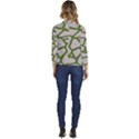 Cartoon-gray-stone-seamless-background-texture-pattern Green Women s Casual 3/4 Sleeve Spring Jacket View4