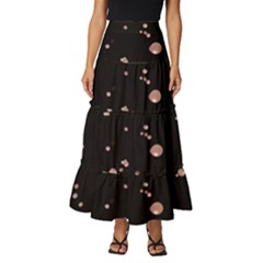 Abstract Rose Gold Glitter Background Tiered Ruffle Maxi Skirt by artworkshop