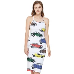 Cars-pattern Bodycon Cross Back Summer Dress by uniart180623