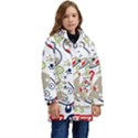 Animals-pattern Kids  Hooded Longline Puffer Jacket View1