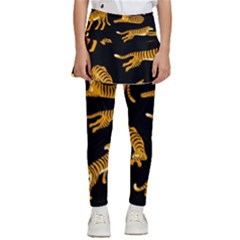 Seamless-exotic-pattern-with-tigers Kids  Skirted Pants by uniart180623