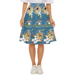 Seamless-pattern-funny-astronaut-outer-space-transportation Classic Short Skirt by uniart180623