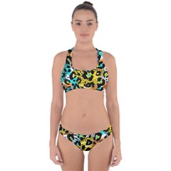 Seamless-leopard-wild-pattern-animal-print Cross Back Hipster Bikini Set by uniart180623