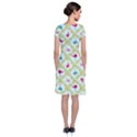 Birds-pattern-background Short Sleeve Front Wrap Dress View2