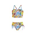 Colorful-city-life-horizontal-seamless-pattern-urban-city Girls  Tankini Swimsuit View1