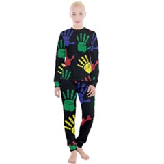 Handprints-hand-print-colourful Women s Lounge Set by uniart180623