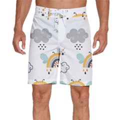 Art Pattern Design Wallpaper Background Print Men s Beach Shorts by uniart180623