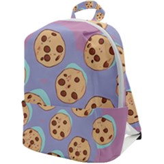 Cookies Chocolate Chips Chocolate Cookies Sweets Zip Up Backpack by uniart180623