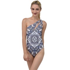 Flower Art Decorative Mandala Pattern Ornamental To One Side Swimsuit by uniart180623