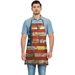 Usa Flag United States Kitchen Apron by uniart180623