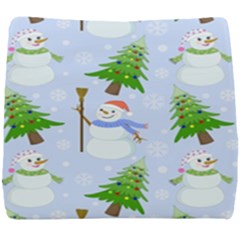 New Year Christmas Snowman Pattern, Seat Cushion by uniart180623