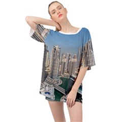 Building Sea Architecture Marina Oversized Chiffon Top by Ravend