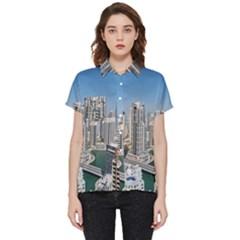 Building Sea Architecture Marina Short Sleeve Pocket Shirt by Ravend