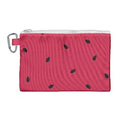 Minimalist Summer Watermelon Wallpaper Canvas Cosmetic Bag (large) by Ravend