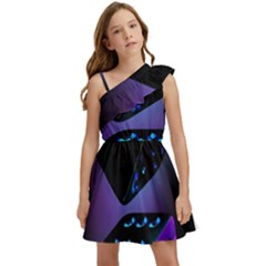 3d Ludo Game,gambling Kids  One Shoulder Party Dress by Bangk1t