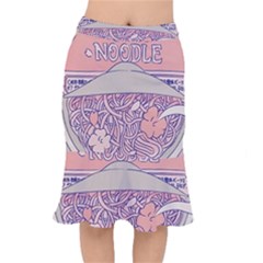 Ramen Kawaii Aesthetic Pink Short Mermaid Skirt by Bangk1t